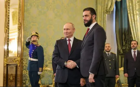 Putin backs Shara’s efforts to restore Syrian integrity