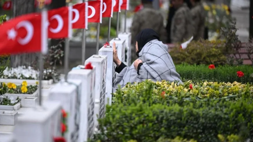 Families of martyrs visit cemeteries for Eid al-Fitr in Turkey