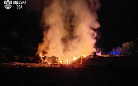 Russian missile and drone strike injures woman and child in Odesa region