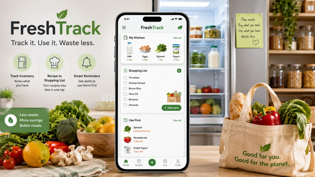 FreshTrack macht Rezepte zu Einkaufslisten und reduziert Lebensmittelabfall