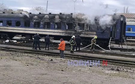 Drone hits Mykolaiv train; 70 passengers evacuated, no injuries reported