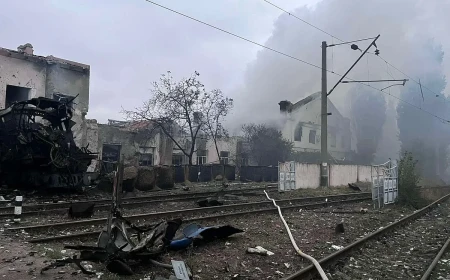 Russian strike on Kyiv railway depot kills seven, including six rail staff